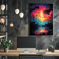 Dreamscape Multicolored Landscape Artistic Poster