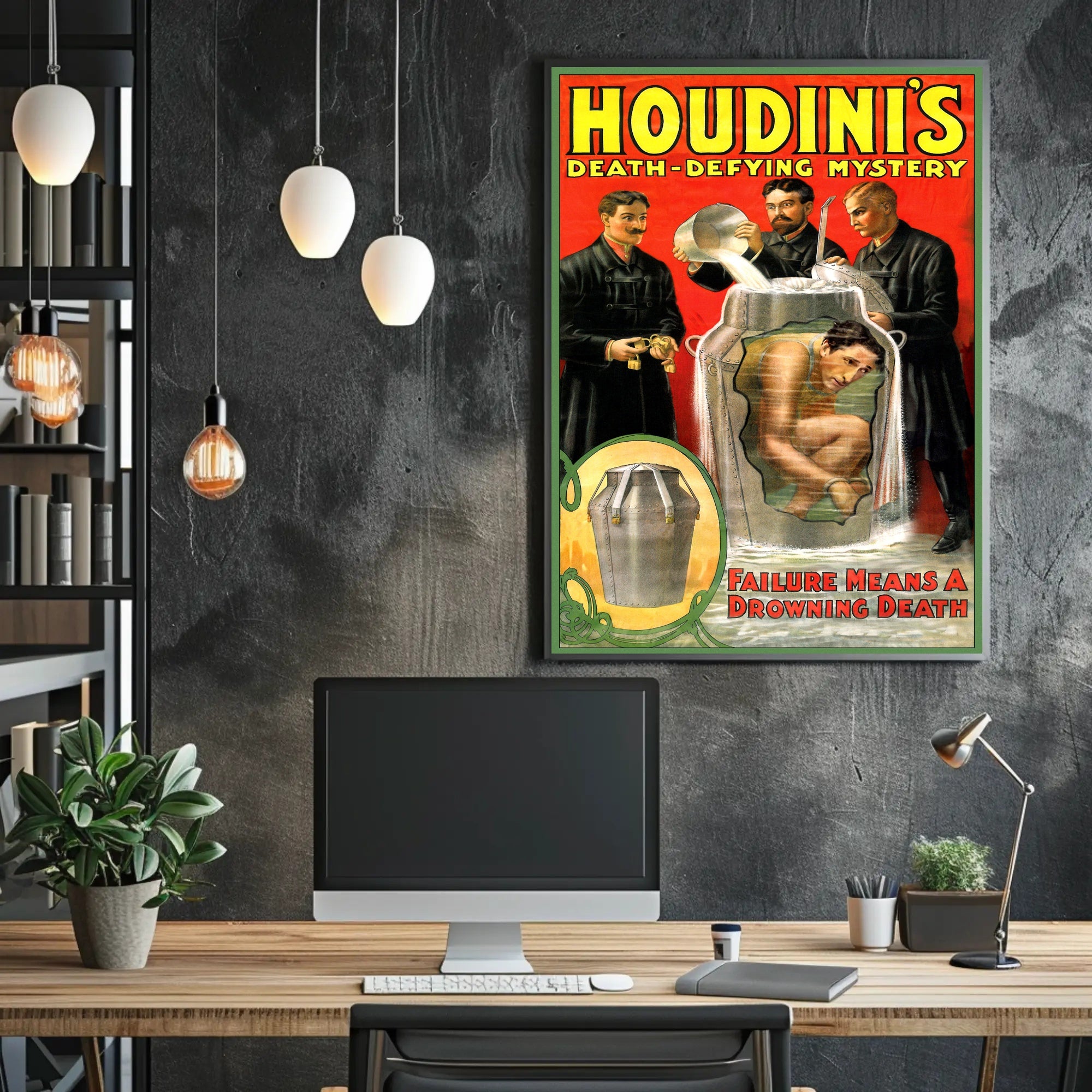 Houdini's Astonishing Escape Act Vintage Cultural Poster