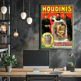 Houdini's Astonishing Escape Act Vintage Cultural Poster