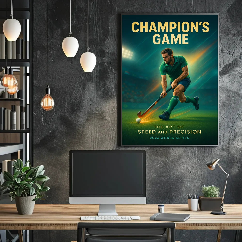 Champion's Game Action-Packed Sports Poster PosterGoat