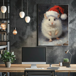 Festive Hamster Delight Poster