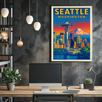 Seattle Skyline Poster