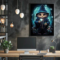 Mystical Hedgehog Wizard Fantasy Art Poster