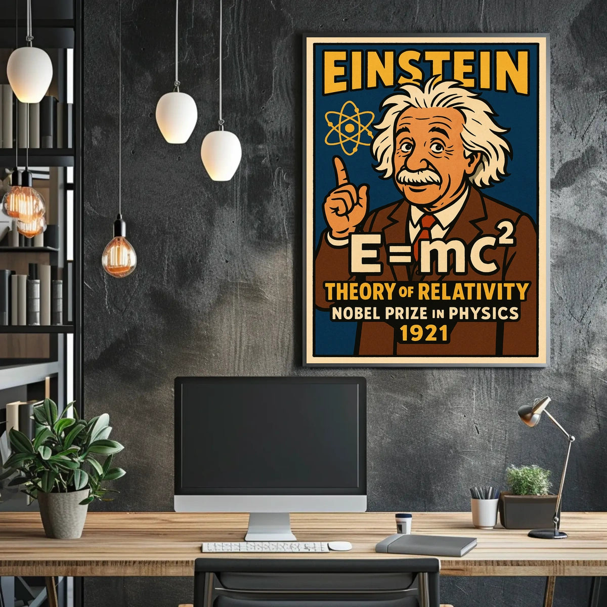 Einstein Relativity Vintage Science Study Decor Poster