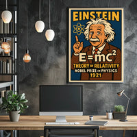 Einstein Relativity Vintage Science Study Decor Poster