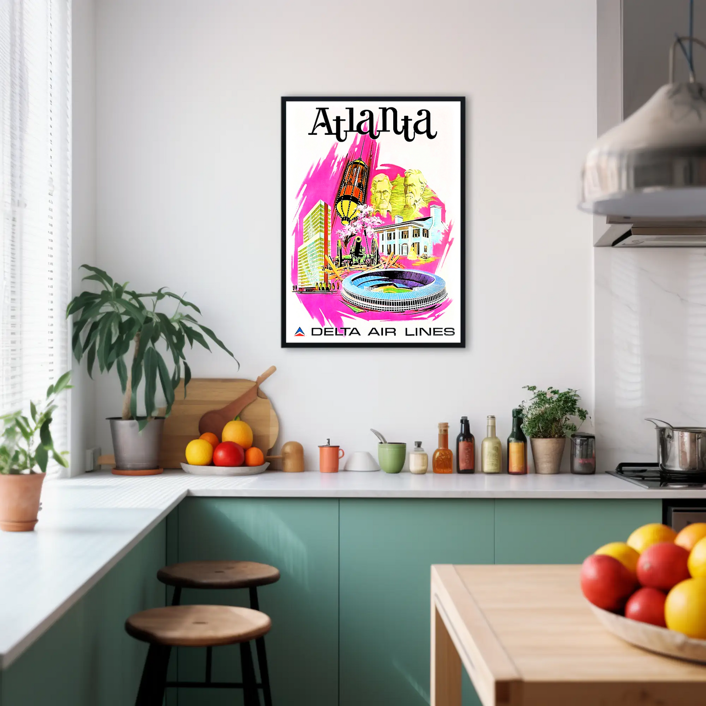 Atlanta Air Lines Travel Poster
