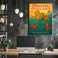 Discover Thailand The Land of Smiles Poster