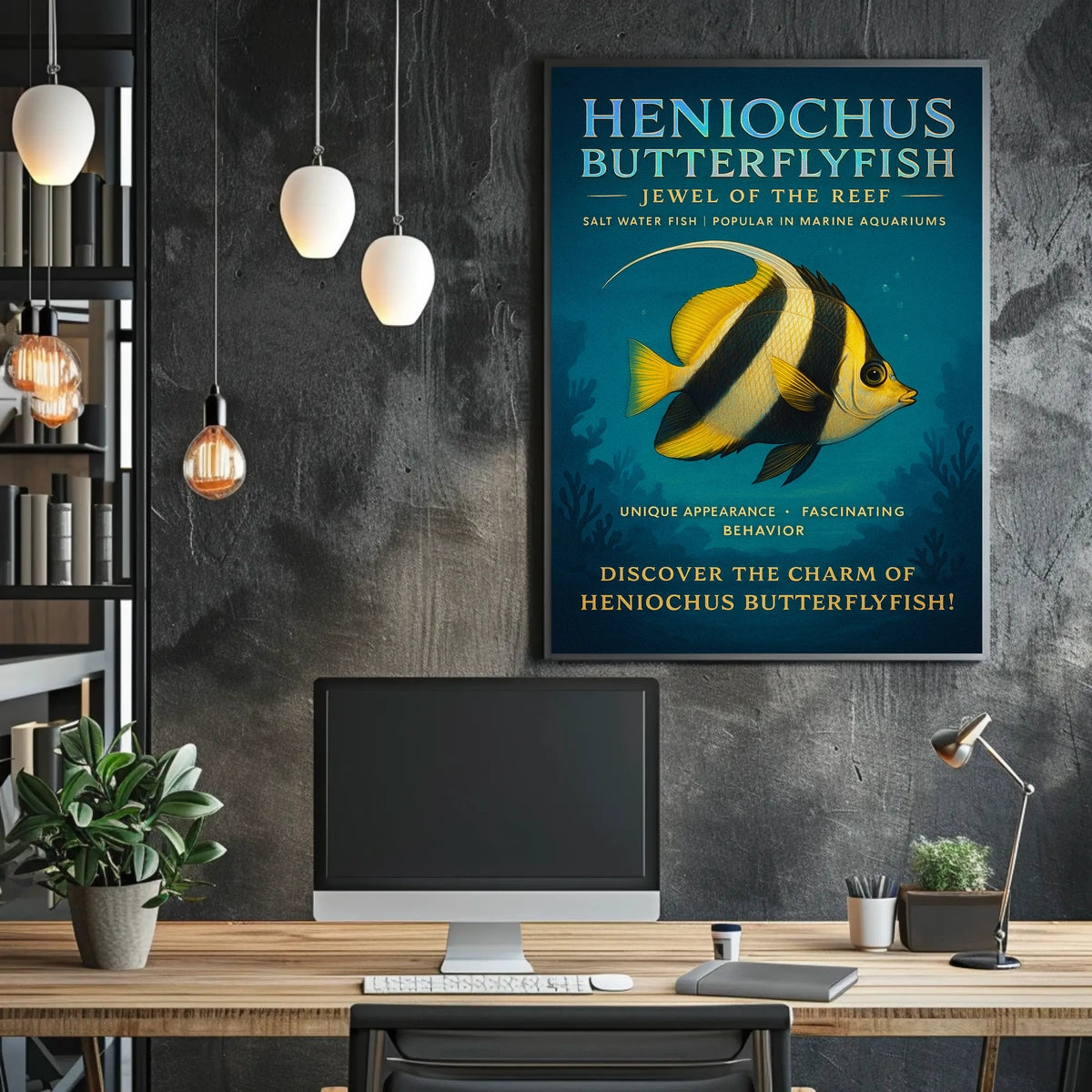 Discover the Heniochus Butterflyfish Poster