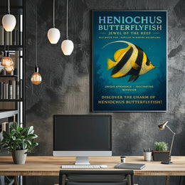 Discover the Heniochus Butterflyfish Poster