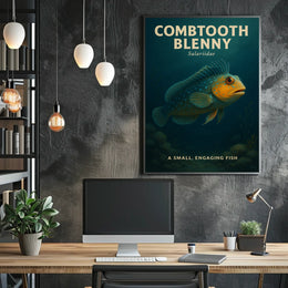 Combtooth Blenny A Small, Engaging Fish Poster