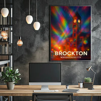 Brockton Massachusetts Vibrant Pop Art Decor Lovers Poster
