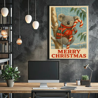 Merry Christmas Koala Poster