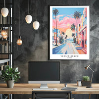 Venice Beach Sunset Poster PosterGoat