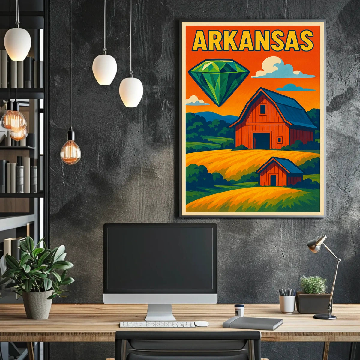 Arkansas Gemstone Landscape Poster