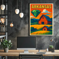 Arkansas Gemstone Landscape Poster