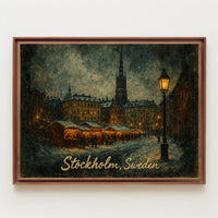 Stockholm Winter Market Poster