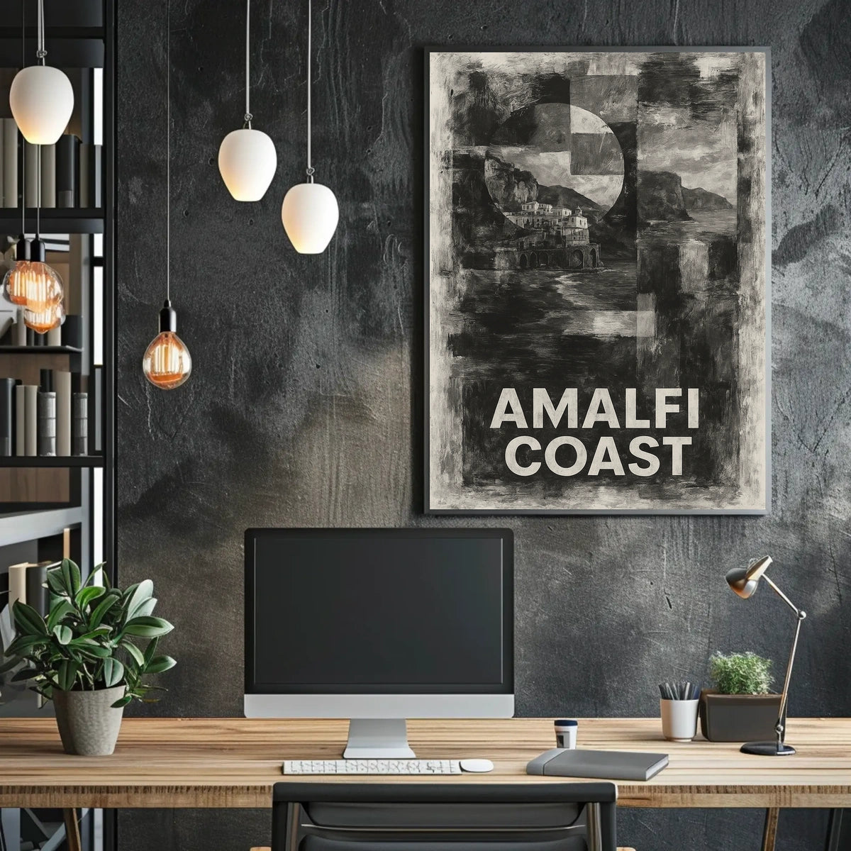 Amalfi Coast Poster Wall Art Coastal Decor Scenic Print