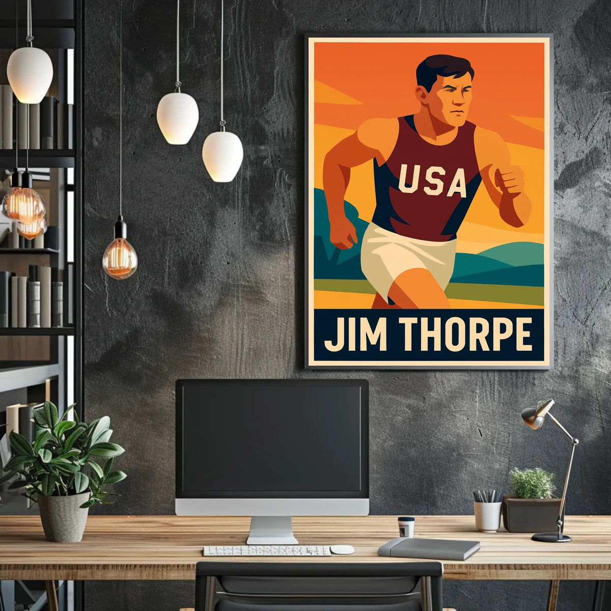 Jim Thorpe American Athlete Poster