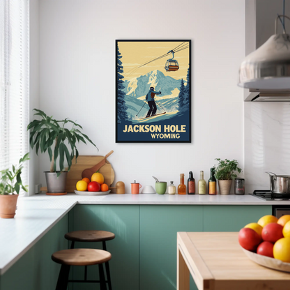 Jackson Hole Wyoming Vintage Poster