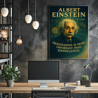 Albert Einstein Imagination Over Poster