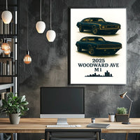 Classic Cars on Woodward Ave Poster