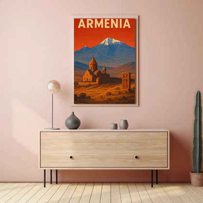 Armenia's Enchanting Heritage Vintage Travel Poster