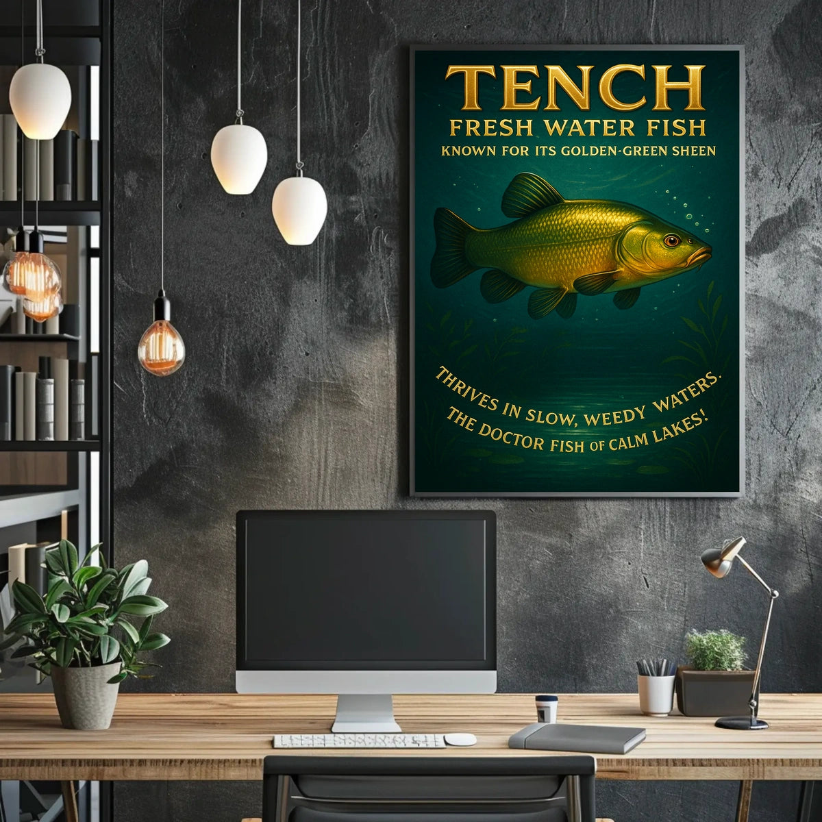 Tench The Golden-Green Freshwater Fish Poster