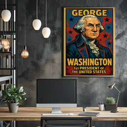 George Washington First President Poster Wall Art Decor
