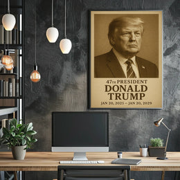 Donald Trump Collector Timeless Visionary Sepia Poster