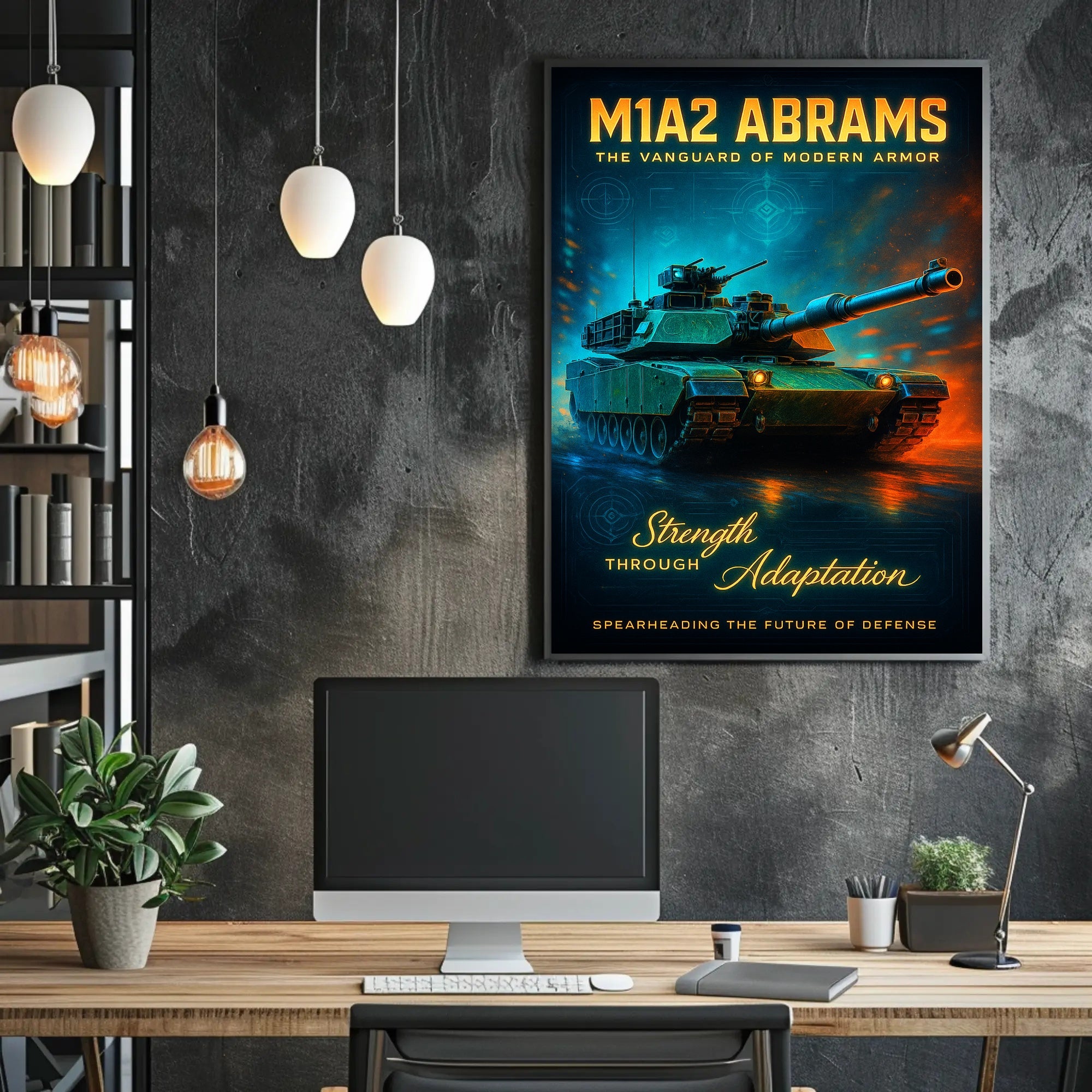 M1A2 Abrams The Vanguard of Modern Armor Poster PosterGoat