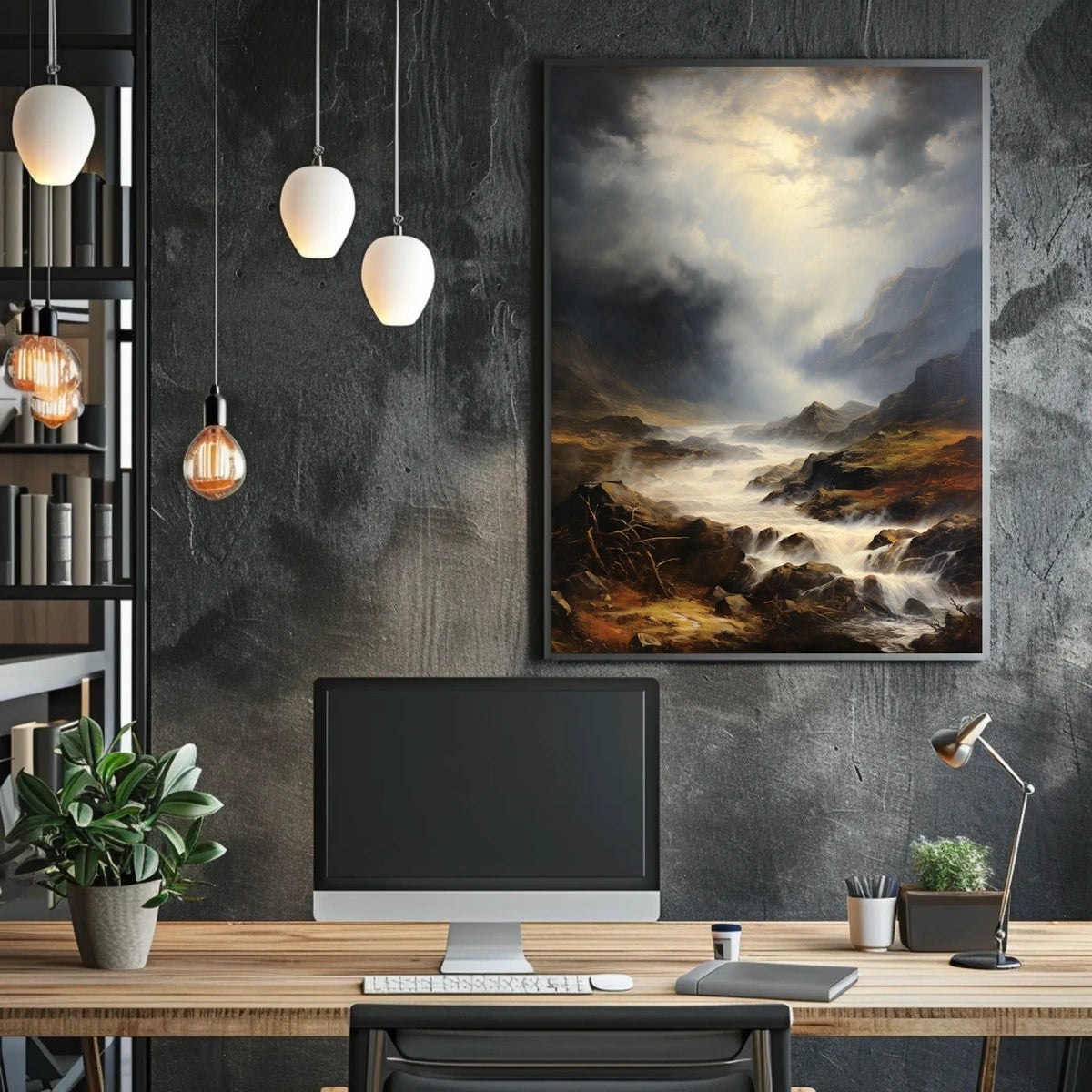 Dramatic Wilderness Landscape: Photorealistic National Park Poster