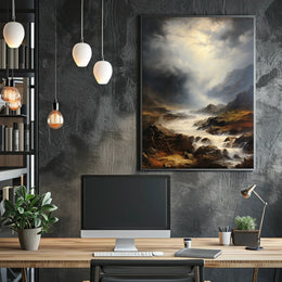 Dramatic Wilderness Landscape: Photorealistic National Park Poster