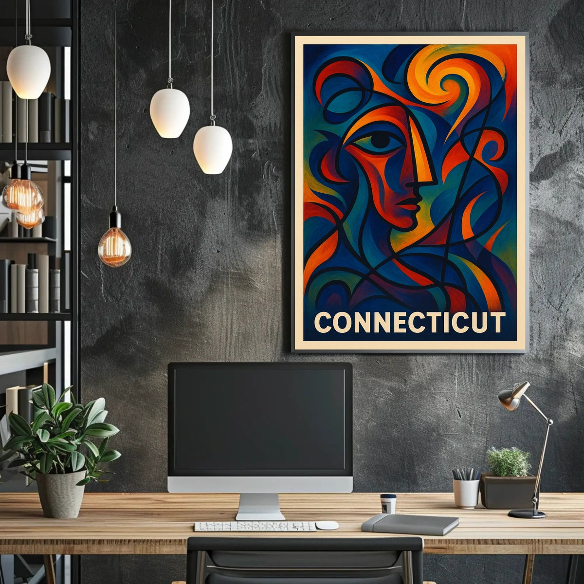Connecticut Abstract Art Abstract Poster