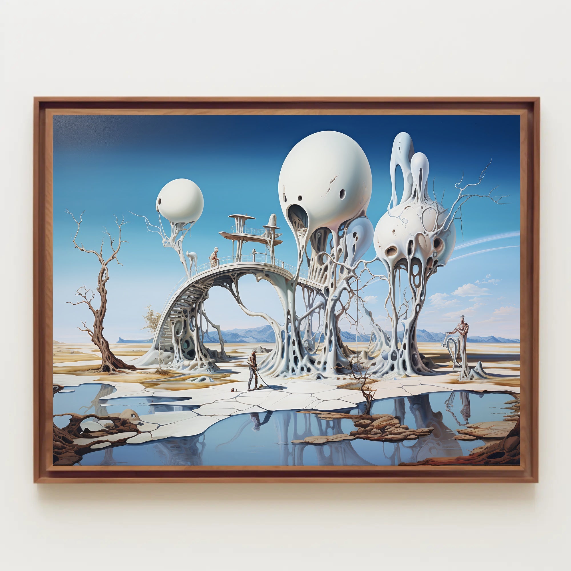 Surreal Structures on Stilts in Sci-Fi Poster