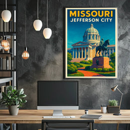 Missouri State Capitol In Jefferson City Poster