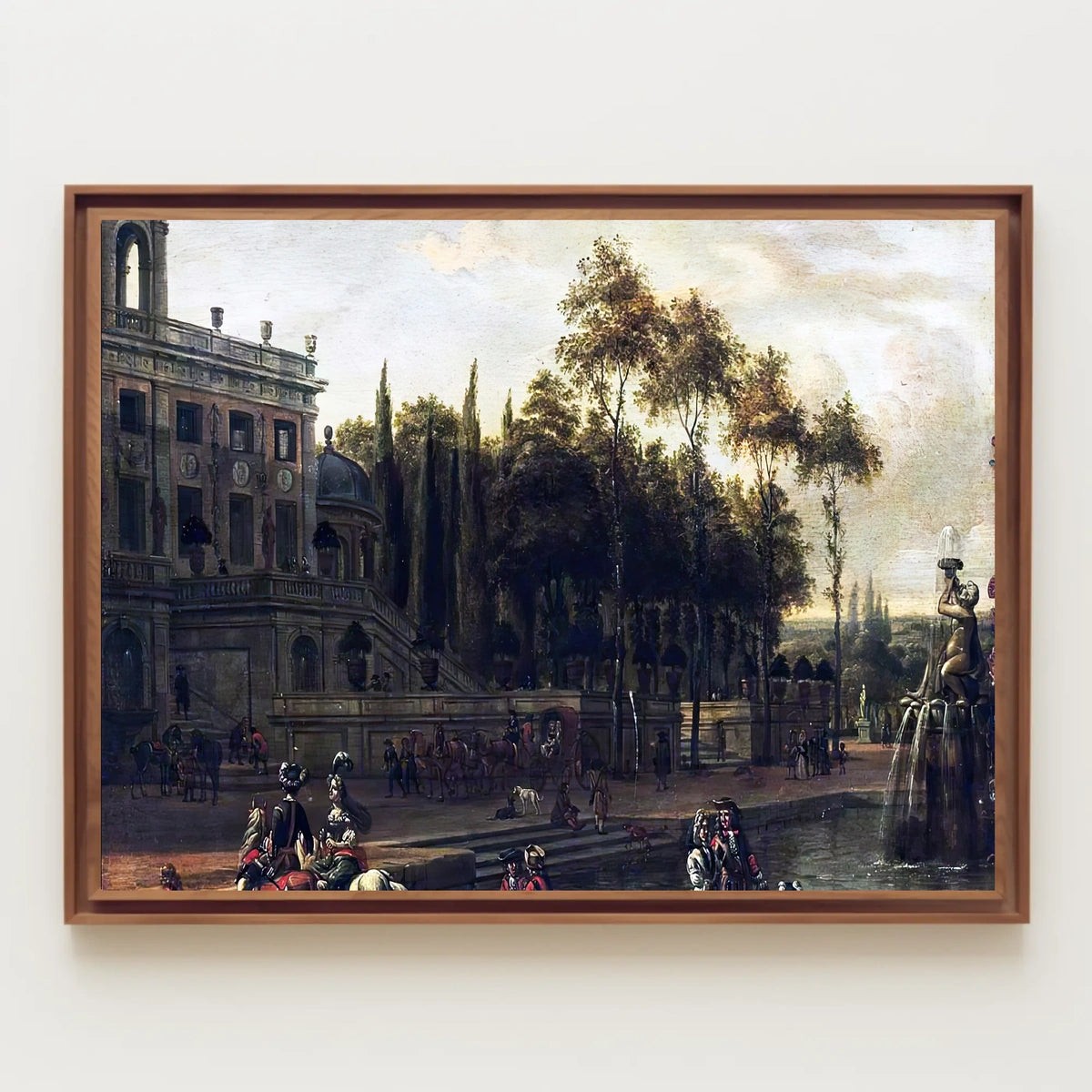 Elegant 18th-Century Garden Scene Cultural Heritage Poster