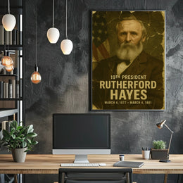 Rutherford B. Hayes 19th President of the United States Damaged Photograph Poster