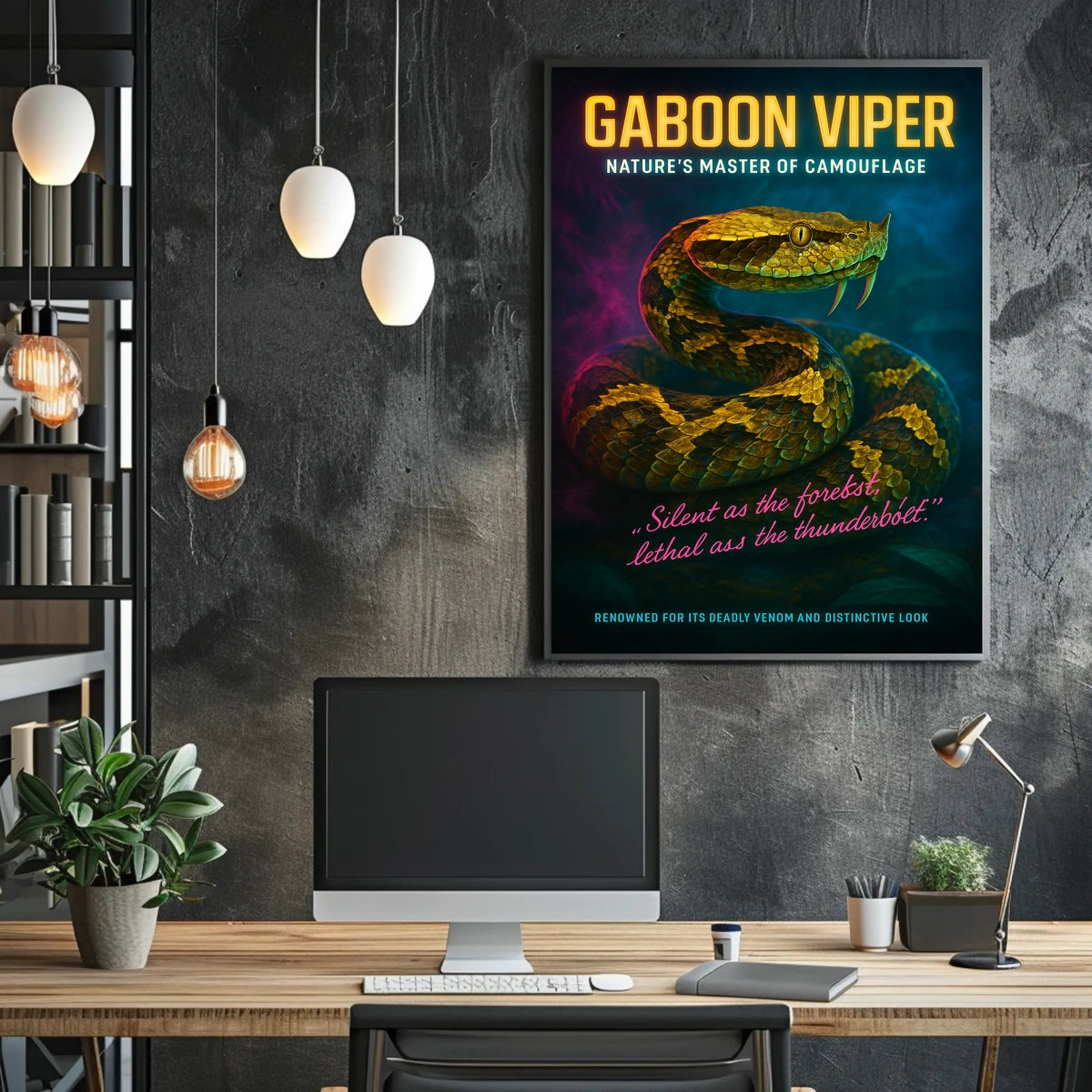 Gaboon Viper Natures Master of Camouflage Poster