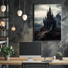 Enchanted Castle On A Cliff Poster
