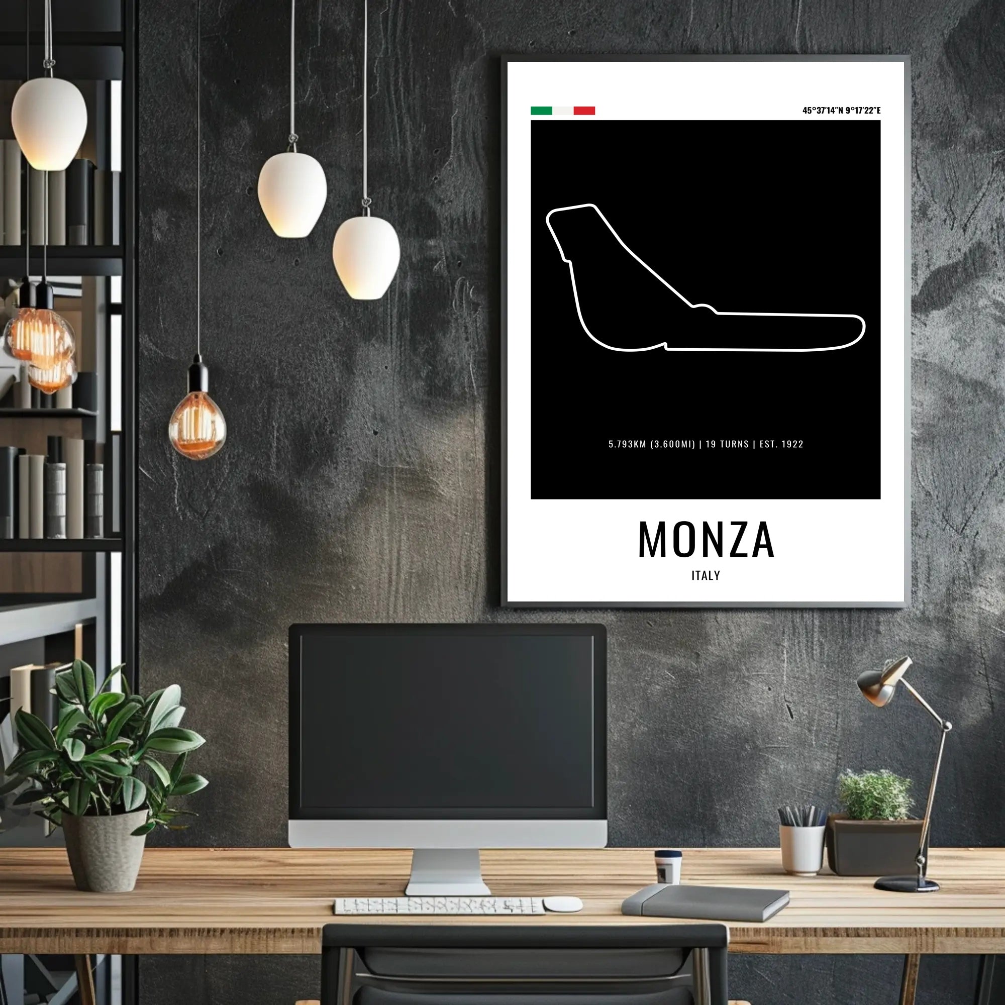 Monza Circuit Minimalist Racing Artwork Sports Poster