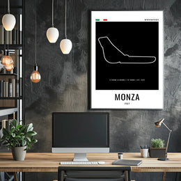 Monza Circuit Minimalist Racing Artwork Sports Poster