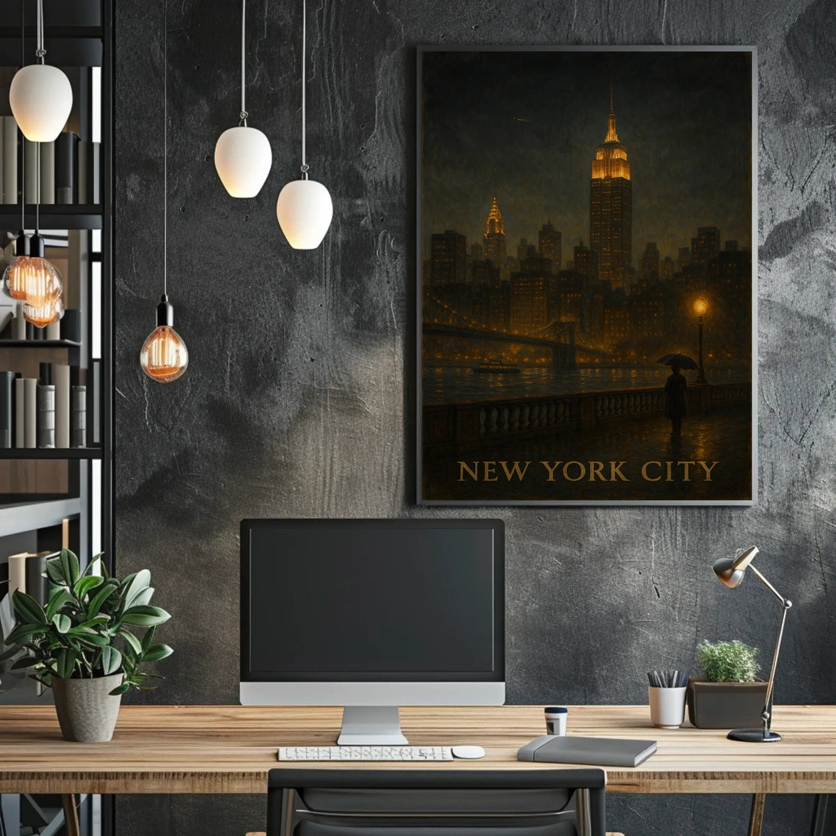 New York City Nightscape Poster