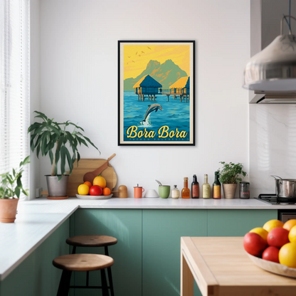 Vintage Poster Bora Bora French Polynesia