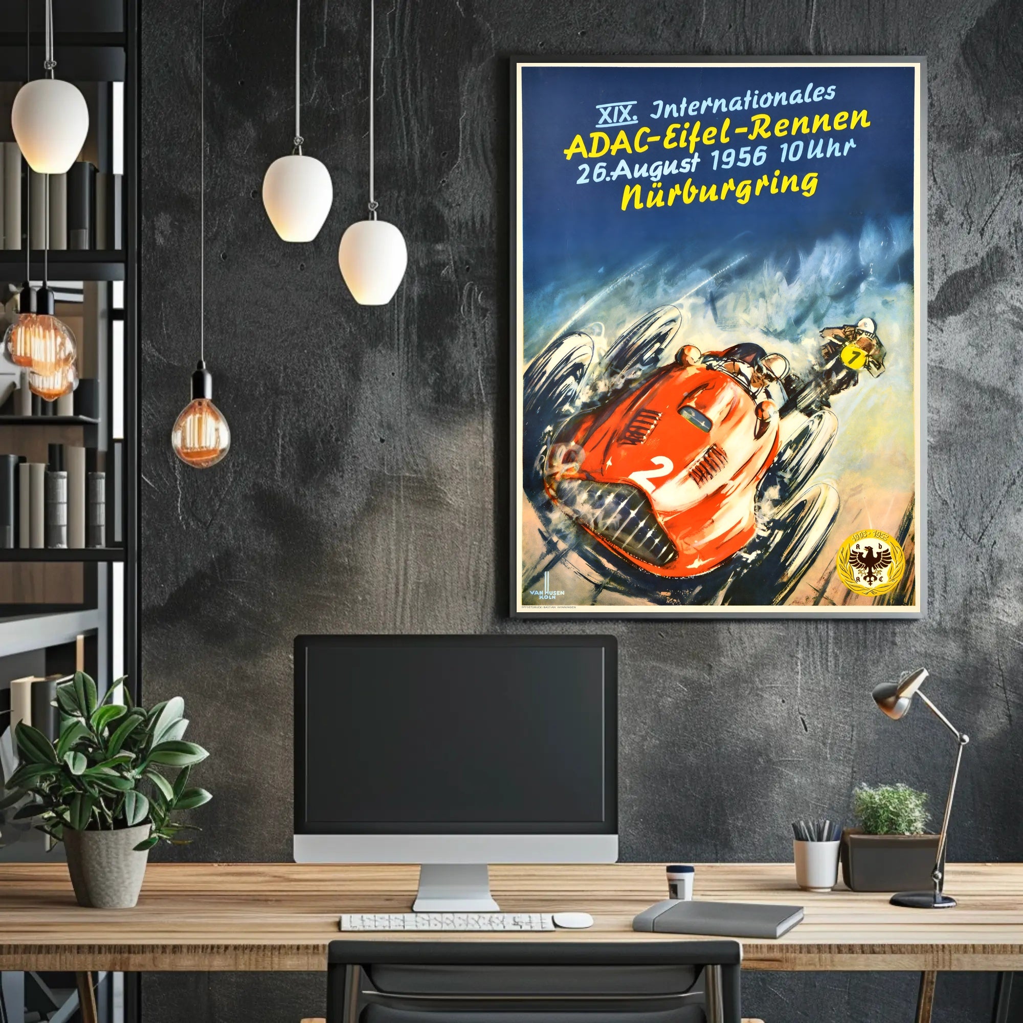XIX. Internationales ADAC-Eifel-Rennen 1956 Poster