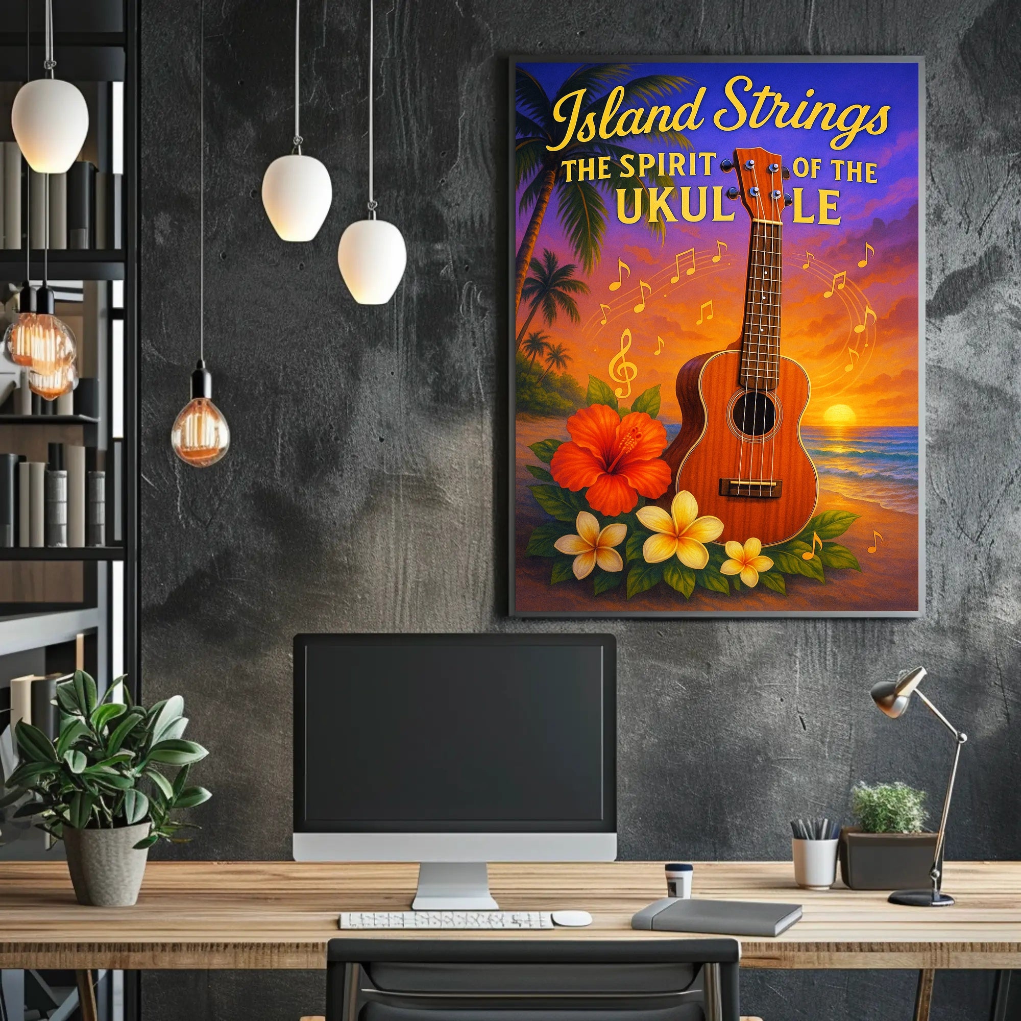 Island Strings - The Spirit of the Ukulele Poster PosterGoat