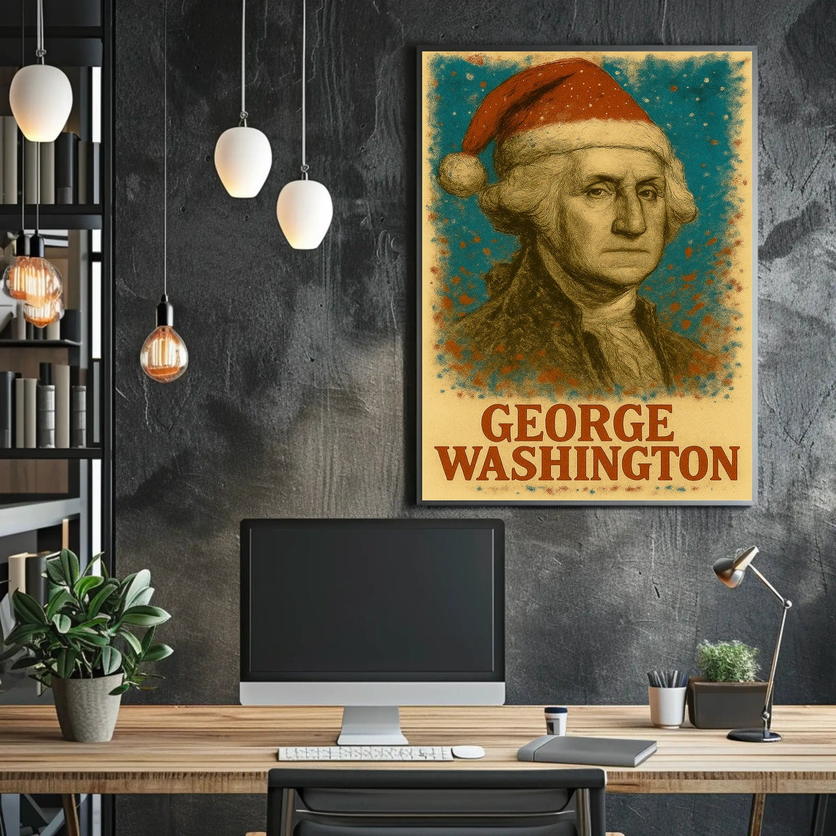 George Washington 1st President of the United States Christmas SeriesPoster