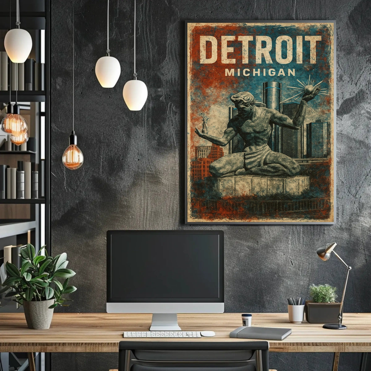 Spirit Of Detroit Poster