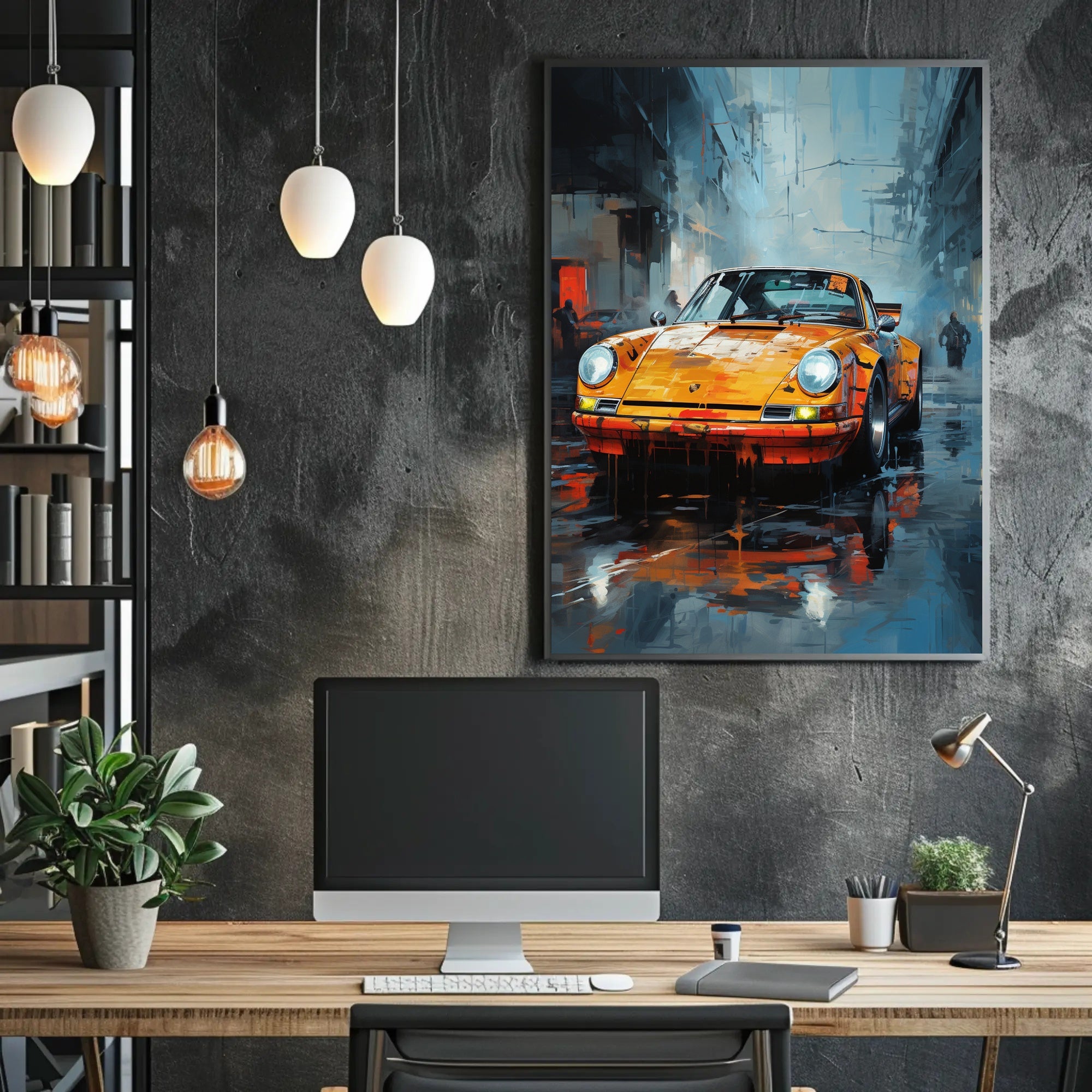 Urban Elegance Classic Car Art Poster PosterGoat