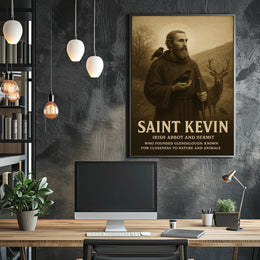 Saint Kevin Irish Abbot And Hermit Poster
