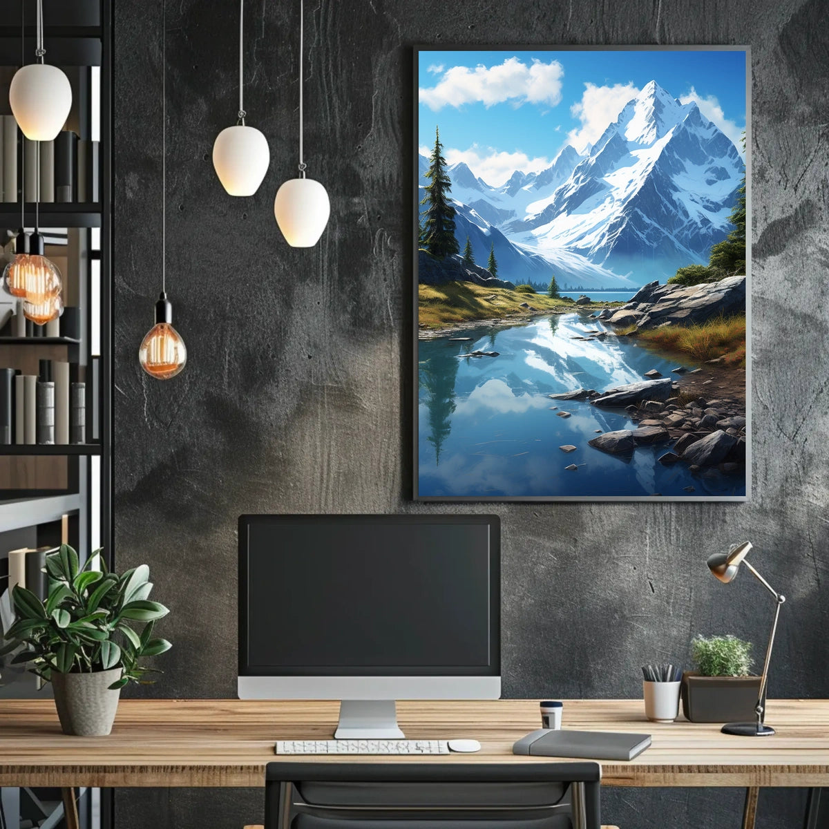 Majestic Mountain Landscape Poster